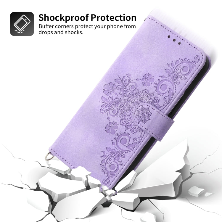 For Xiaomi 12 / 12X Skin-feel Flowers Embossed Wallet Leather Phone Case(Purple) - free shipping - PMC TechLife - Order now!