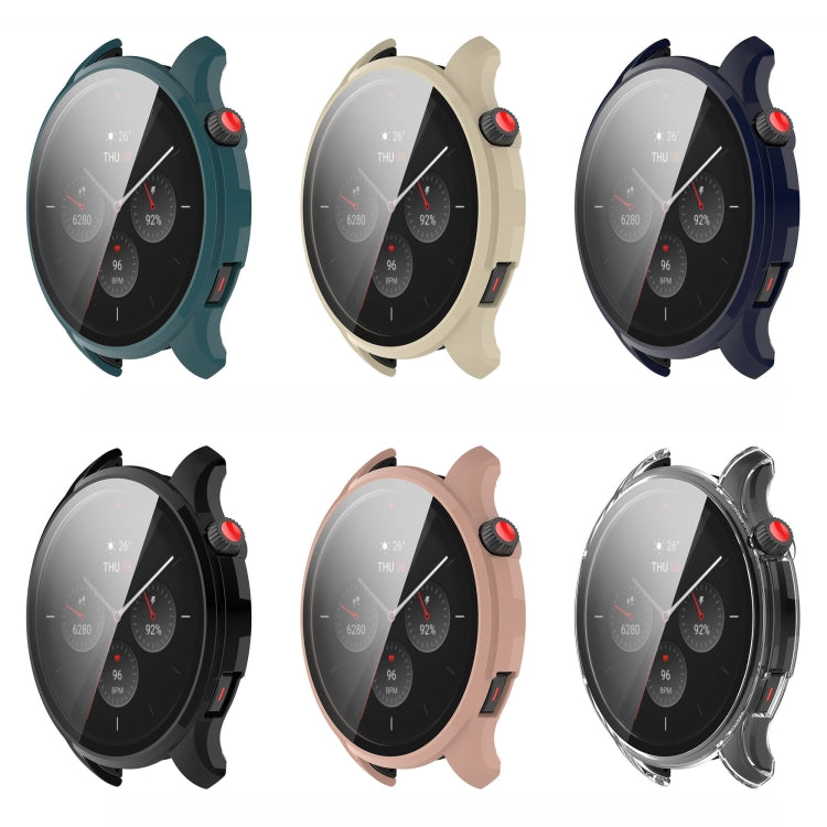 For Amazfit GTR 4 / Amazfit GTR 4 Pro PC + Tempered Glass Integrated Protective Watch Case(Transparent White) - Watch Cases by PMC TechLife | Online Shopping South Africa | PMC TechLife | Buy Now Pay Later Mobicred