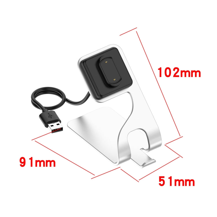 For Amazfit GTR4 / GTR4 Pro Rotatable Smart Watch Metal Charger Stand(Grey) - Charger by PMC TechLife | Online Shopping South Africa | PMC TechLife | Buy Now Pay Later Mobicred