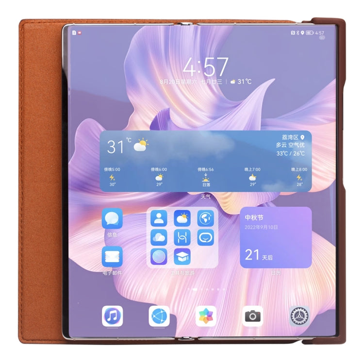 For Huawei Mate XS 2 QIALINO Crocodile Pattern Genuine Leather Phone Case(Brown) - free shipping - PMC TechLife - Order now!