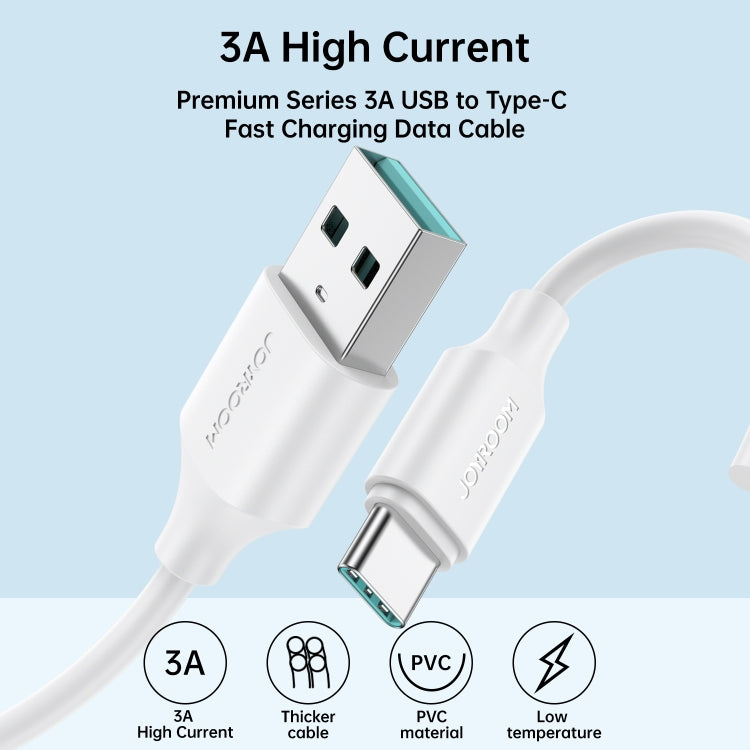JOYROOM S-UC027A9 3A USB to USB-C/Type-C Fast Charging Data Cable, Length:1m(Black) - free shipping - PMC TechLife - Order now!