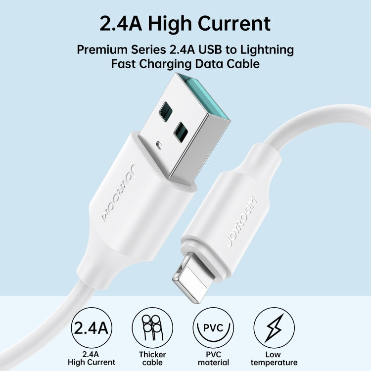 JOYROOM S-UL012A9 2.4A USB to 8 Pin Fast Charging Data Cable, Length:0.25m(Black) - Normal Style Cable by JOYROOM | Online Shopping South Africa | PMC TechLife