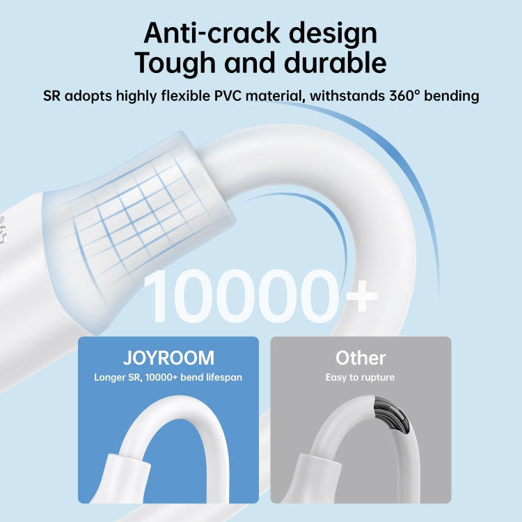 JOYROOM S-UM018A9 2.4A USB to Micro USB Fast Charging Data Cable, Length:1m(White) - Micro USB Cable by JOYROOM | Online Shopping South Africa | PMC TechLife | Buy Now Pay Later Mobicred