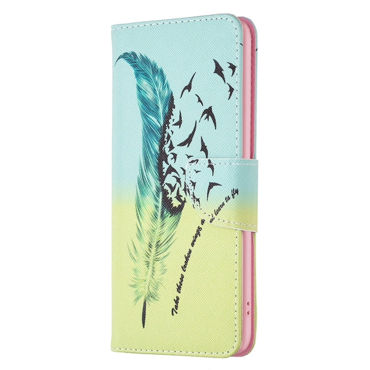 For Samsung Galaxy A14 5G Drawing Pattern Leather Phone Case(Feather) - free shipping - PMC TechLife - Order now!