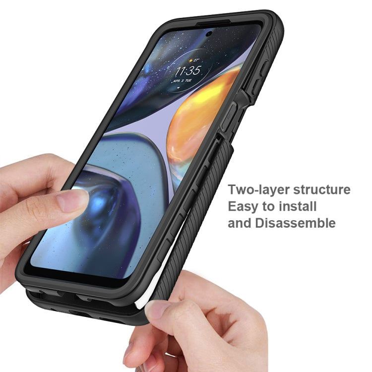 For Motorola Moto G22 / E32 Starry Sky Solid Color TPU Clear PC Phone Case(Sky Blue) - free shipping - PMC TechLife - Order now!