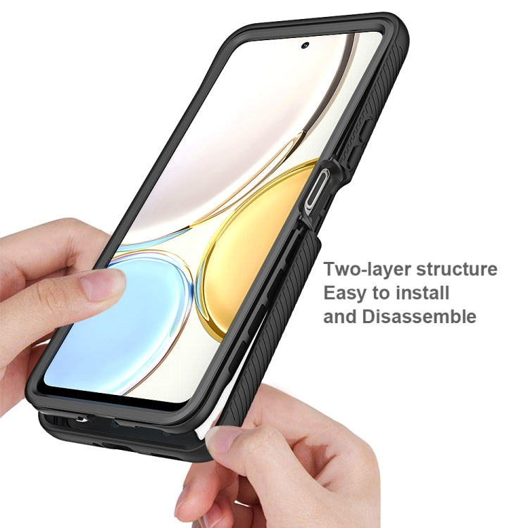 For Honor X9 4G / 5G / Magic 4 Lite Starry Sky Solid Color Shockproof TPU Clear PC Phone Case(Purple) - free shipping - PMC TechLife - Order now!