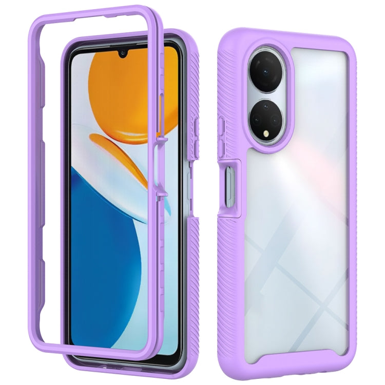 For Honor X7 Starry Sky Solid Color Shockproof TPU Clear PC Phone Case(Purple) - free shipping - PMC TechLife - Order now!