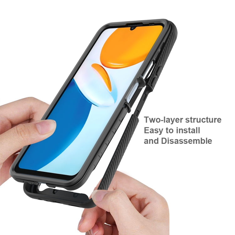 For Honor X7 Starry Sky Solid Color Shockproof TPU Clear PC Phone Case(Purple) - free shipping - PMC TechLife - Order now!