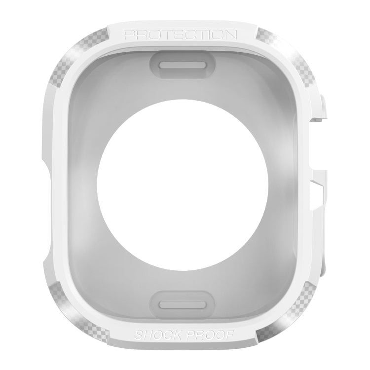 Carbon Fiber Shockproof Case For Apple Watch Series 8&7 45mm(White) - Watch Cases by PMC TechLife | Online Shopping South Africa | PMC TechLife | Buy Now Pay Later Mobicred