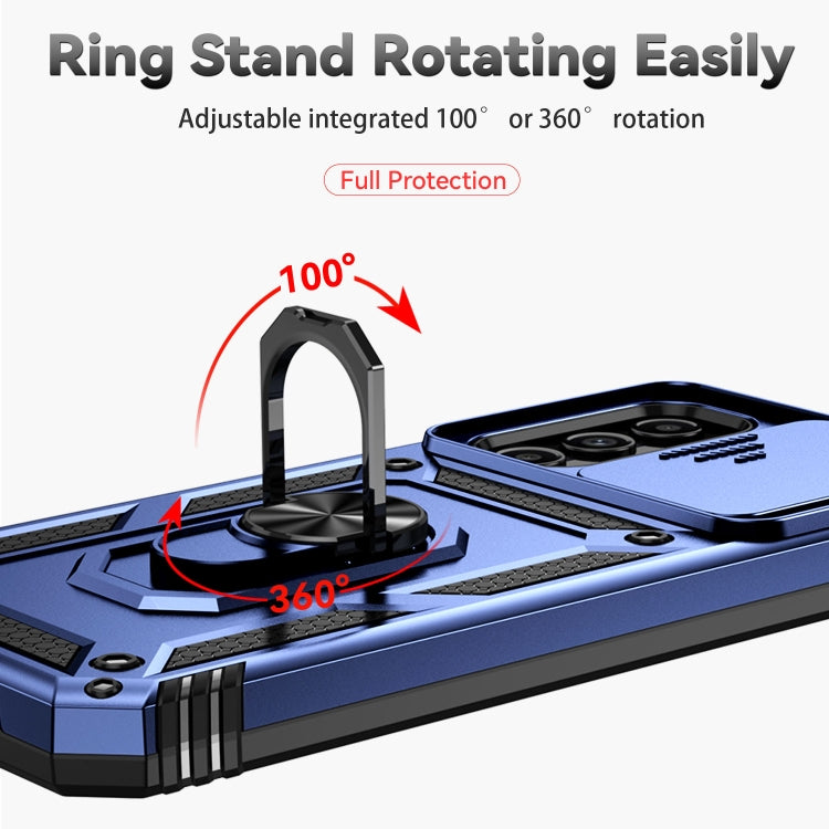 For Samsung Galaxy A14 5G Sliding Camshield Holder Phone Case(Blue) - free shipping - PMC TechLife - Order now!