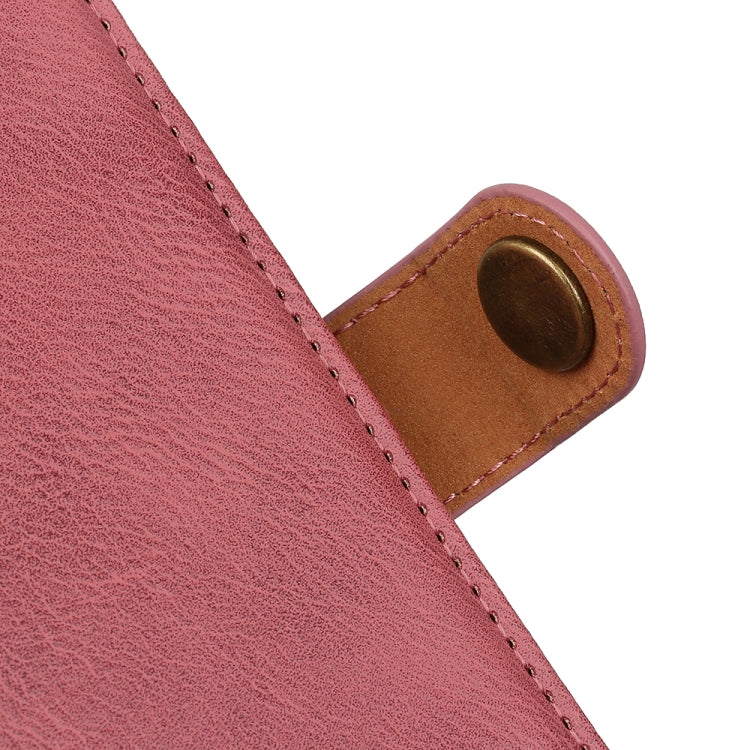 For Samsung Galaxy A14 5G KHAZNEH Cowhide Texture Horizontal Flip Leather Phone Case(Pink) - free shipping - PMC TechLife - Order now!