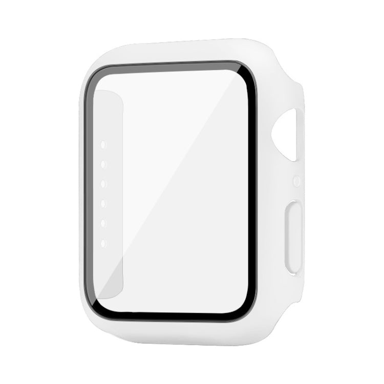 For Apple Watch SE 2023 44 mm / SE 2022 44mm imak PC Frame Case with Tempered Glass Film(White) - Watch Cases by imak | Online Shopping South Africa | PMC TechLife | Buy Now Pay Later Mobicred