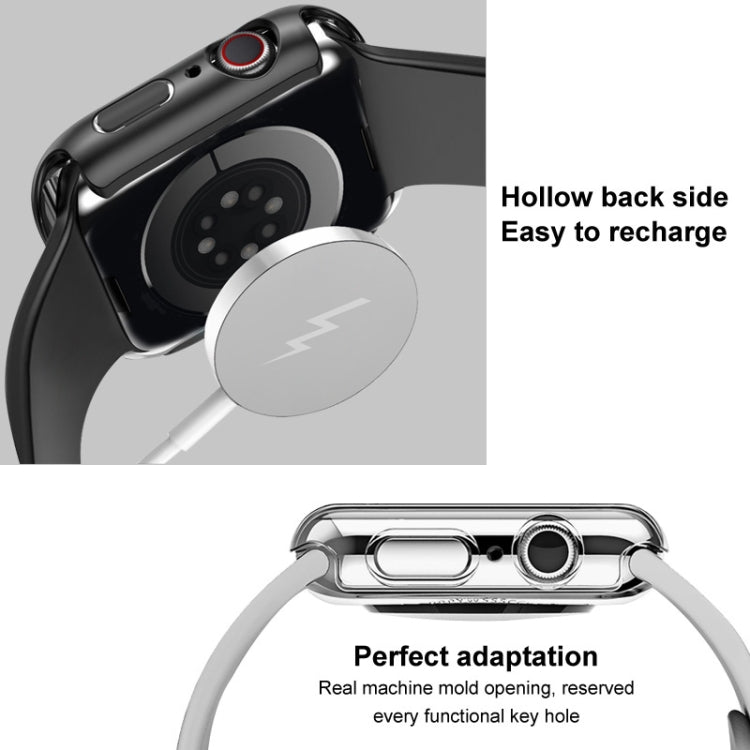 For Apple Watch Series 9 / 8 45mm imak PC Frame Case with Tempered Glass Film(White) - Watch Cases by imak | Online Shopping South Africa | PMC TechLife | Buy Now Pay Later Mobicred
