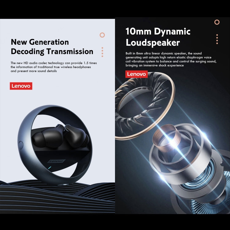 Lenovo LP60 TWS Wireless Bluetooth 5.3 Noise Reduction Earphone(White) - TWS Earphone by Lenovo | Online Shopping South Africa | PMC TechLife | Buy Now Pay Later Mobicred