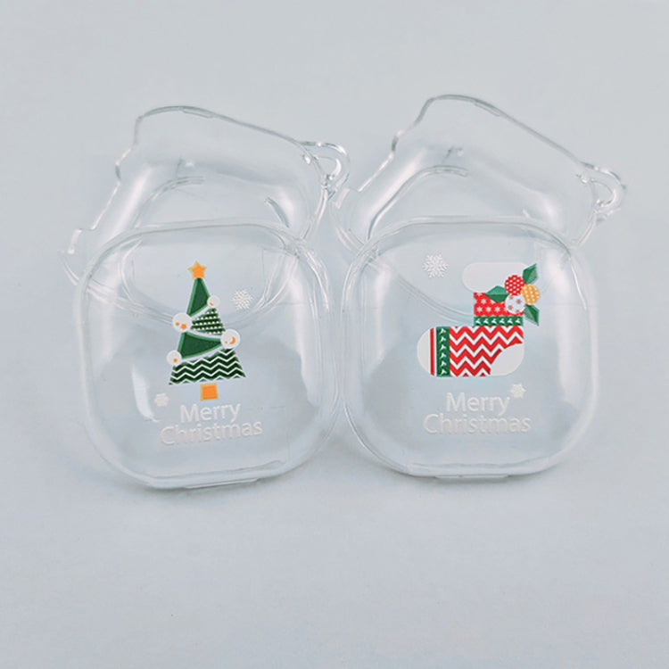 For Samsung Galaxy Buds Live Christmas Transparent TPU Earphone Case(Christmas Socks) - Samsung Earphone Case by PMC TechLife | Online Shopping South Africa | PMC TechLife