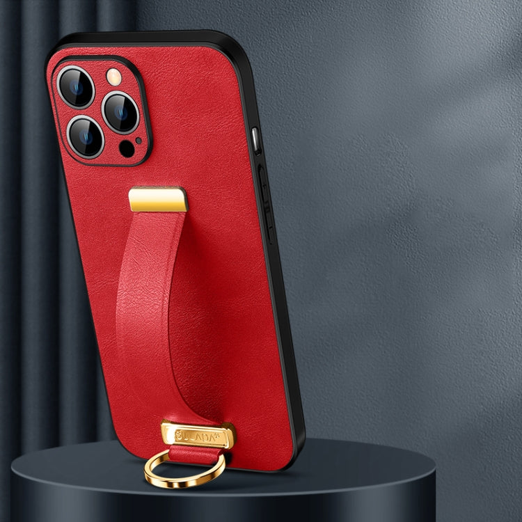 For iPhone 14 Pro SULADA Cool Series PC + Leather Texture Skin Feel Phone Case(Red) - free shipping - PMC TechLife - Order now!