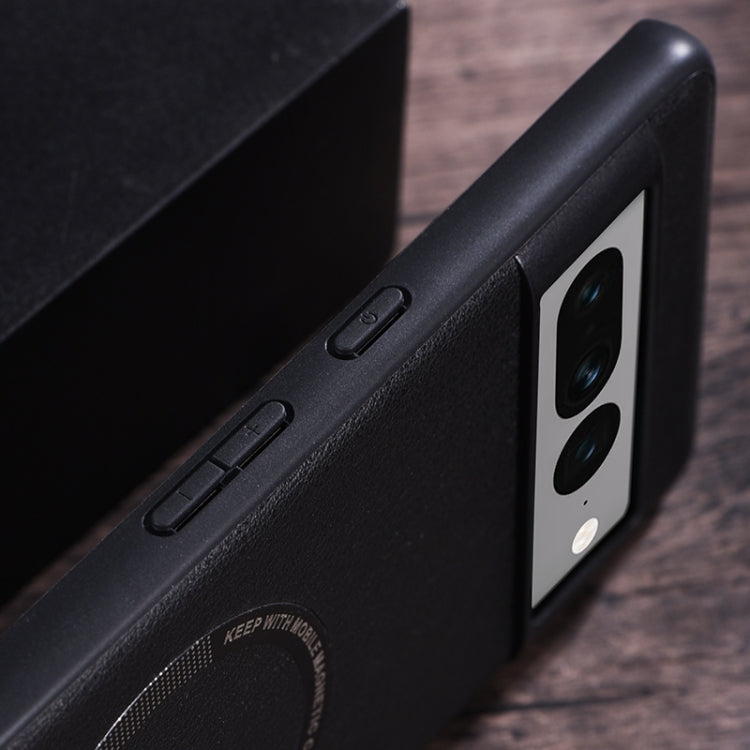 For Google Pixel 7 Pro Magsafe Magnetic Ring Leather Texture Phone Case(Black) - free shipping - PMC TechLife - Order now!