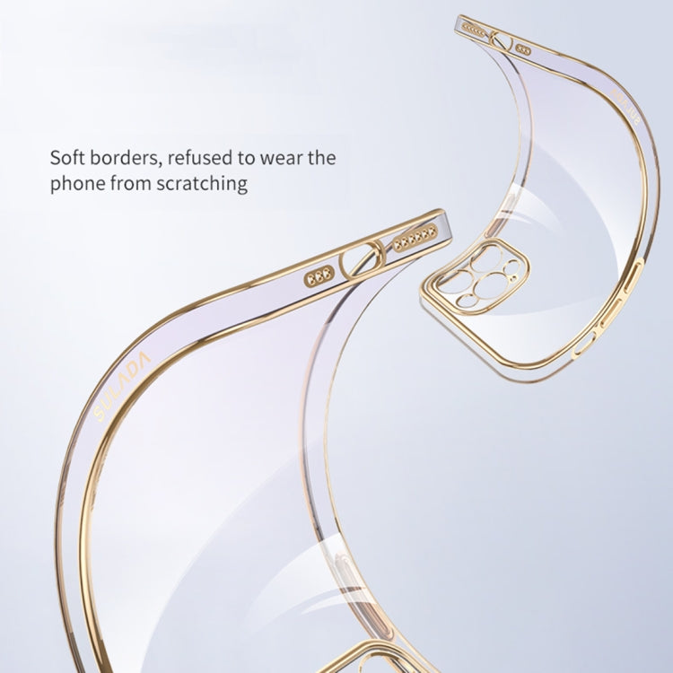 For iPhone 14 Pro Max SULADA Iridescence Series Plating Transparent Gradient Phone Case(Pink) - iPhone 14 Pro Max Cases by SULADA | Online Shopping South Africa | PMC TechLife | Buy Now Pay Later Mobicred