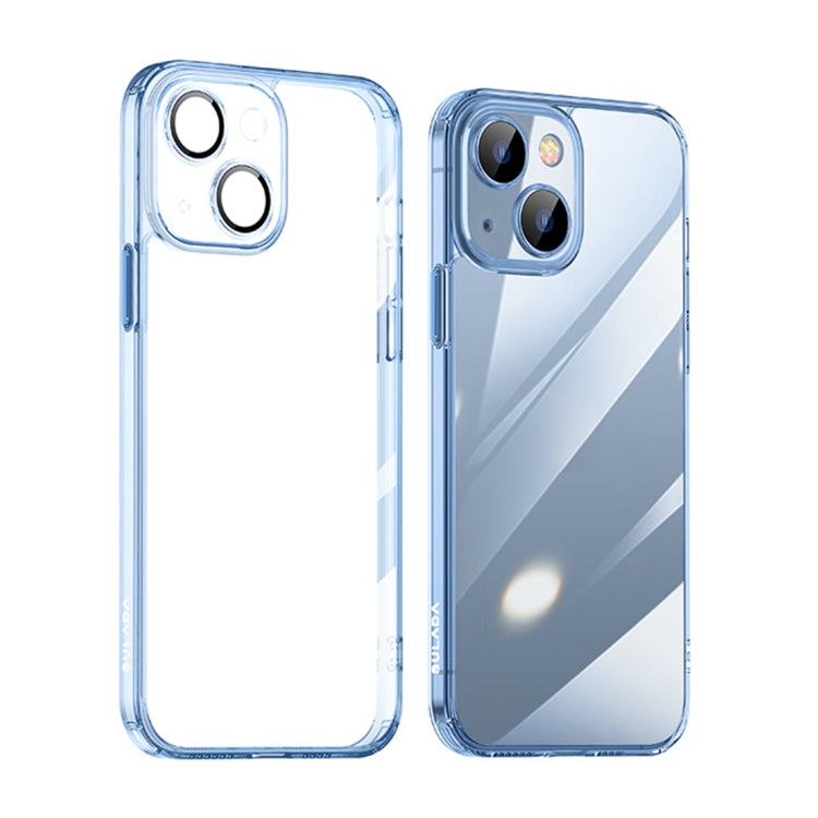 For iPhone 14 SULADA Crystal Steel Series TPU Transparent Phone Case(Blue) - iPhone 14 Cases by SULADA | Online Shopping South Africa | PMC TechLife