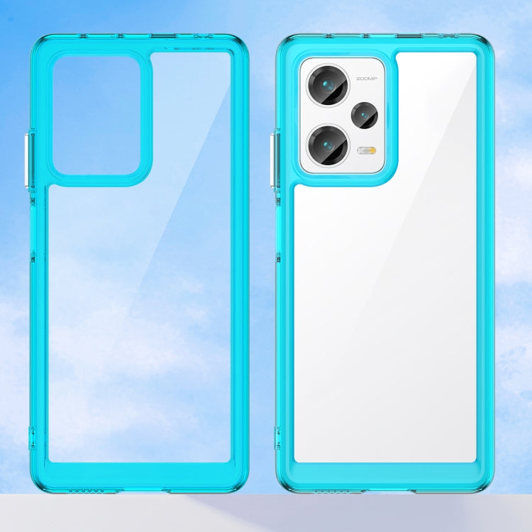 For Xiaomi Redmi Note 12 Pro+ China / Global Colorful Series Acrylic + TPU Phone Case(Transparent Blue) - free shipping - PMC TechLife - Order now!