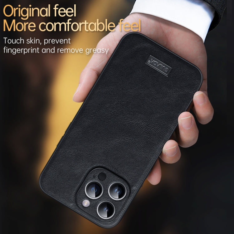 For iPhone 14 Plus SULADA Shockproof TPU + Handmade Leather Phone Case(Red) - iPhone 14 Plus Cases by SULADA | Online Shopping South Africa | PMC TechLife