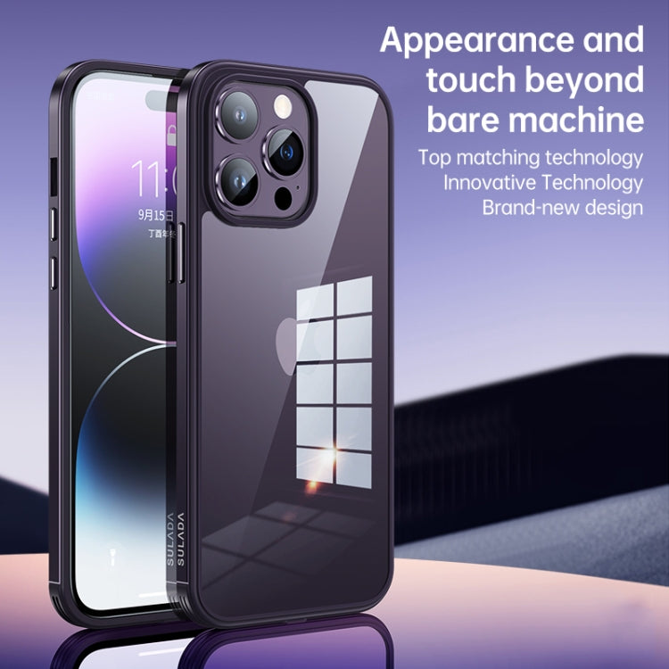 For iPhone 14 Plus SULADA Metal Frame + Nano Glass + TPU Phone Case(Pink) - free shipping - PMC TechLife - Order now!