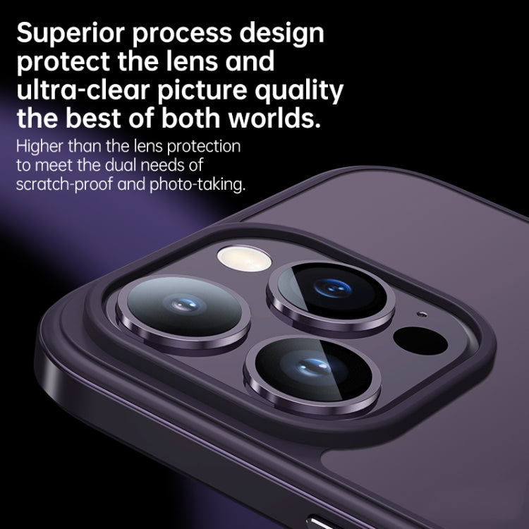 For iPhone 14 Pro Max SULADA Metal Frame + Nano Glass + TPU Phone Case(Dark Purple) - iPhone 14 Pro Max Cases by SULADA | Online Shopping South Africa | PMC TechLife
