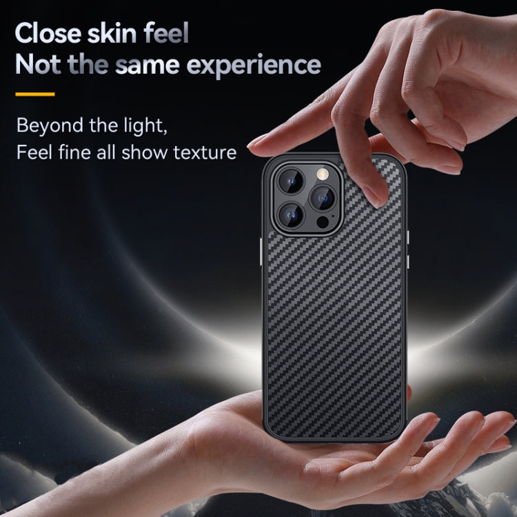 For iPhone 14 Plus SULADA Carbon Fiber Textured Shockproof Metal + TPU Frame Case(Dark Purple) - iPhone 14 Plus Cases by SULADA | Online Shopping South Africa | PMC TechLife | Buy Now Pay Later Mobicred