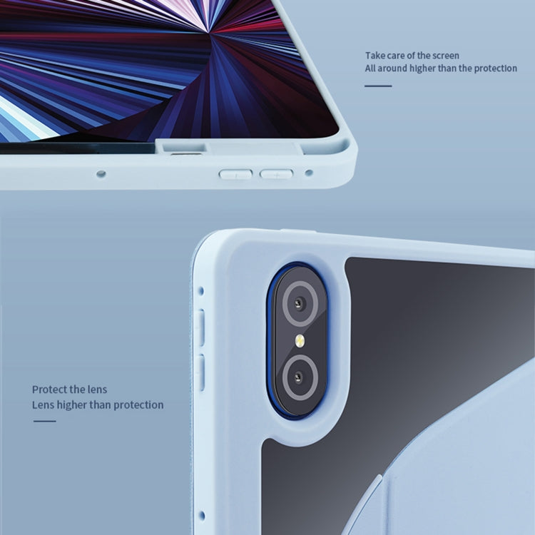 For Honor Pad 8 12 inch 2022 Acrylic 360 Degree Rotation Holder Tablet Leather Case(White Ice) - Honor by PMC TechLife | Online Shopping South Africa | PMC TechLife