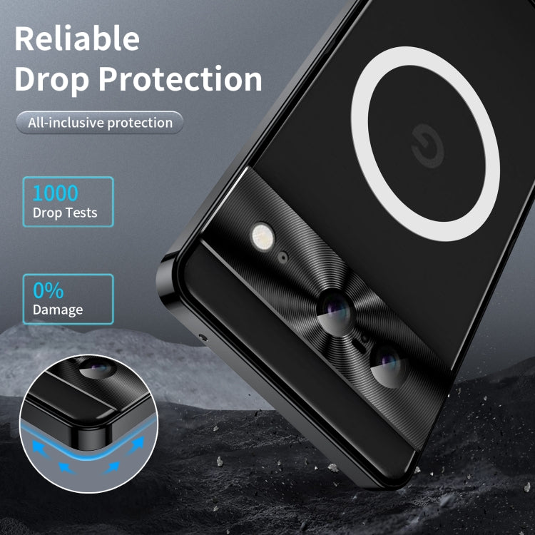 For Google Pixel 8 MagSafe Magnetic Frosted Metal Phone Case(Black) - free shipping - PMC TechLife - Order now!