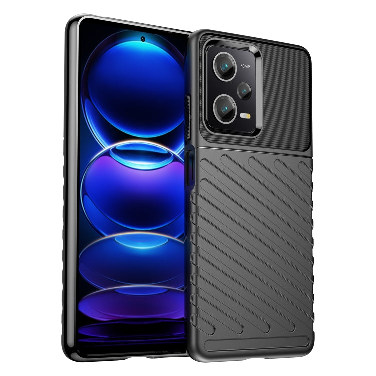 For Xiaomi Redmi Note 12 Pro 5G China Thunderbolt Shockproof TPU Protective Soft Phone Case(Black) - free shipping - PMC TechLife - Order now!