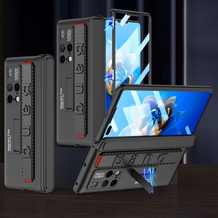 For Huawei Mate X2 GKK Magnetic Hinge Integrated Phone Case with Wrist Strap(Black) - free shipping - PMC TechLife - Order now!