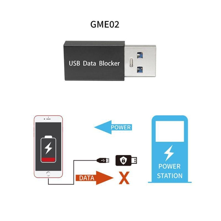GEM02 USB Data Blocker Charging Connector(Rose Gold) - Converter & Adapter by PMC TechLife | Online Shopping South Africa | PMC TechLife