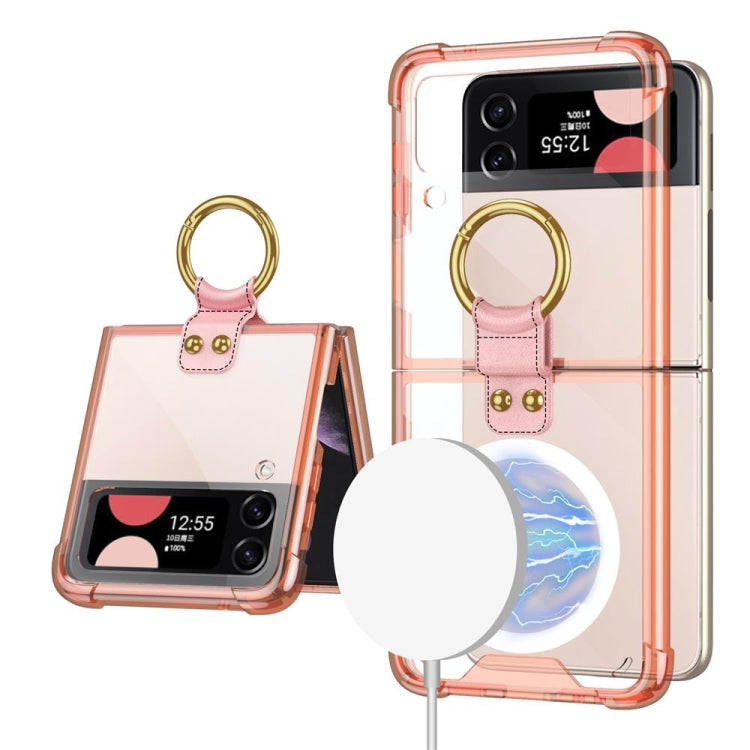 For Samsung Galaxy Z Flip3 5G GKK MagSafe Airbag Shockproof Phone Case with Ring Holder(Pink) - free shipping - PMC TechLife - Order now!