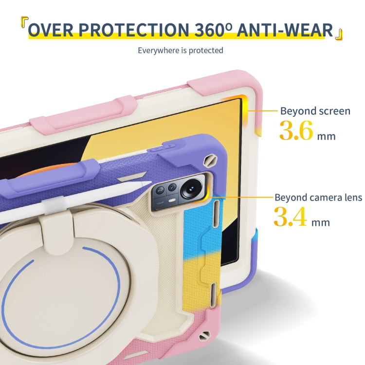 For Xiaomi Pad 5 Pro 12.4 Armor Contrast Color Silicone + PC Tablet Case(Colorful Red) - free shipping - PMC TechLife - Order now!