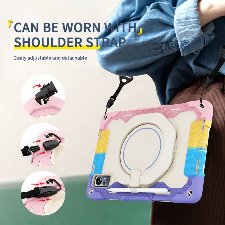 For Xiaomi Pad 5 Pro 12.4 Armor Contrast Color Silicone + PC Tablet Case(Colorful Pink) - Mi Pad 5 Pro 12.4 Case by PMC TechLife | Online Shopping South Africa | PMC TechLife