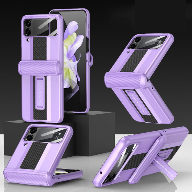 For Samsung Galaxy Z Flip4 GKK Magnetic Fold Shockproof Protective Phone Case(Purple) - Galaxy Z Flip4 5G Cases by GKK | Online Shopping South Africa | PMC TechLife | Buy Now Pay Later Mobicred