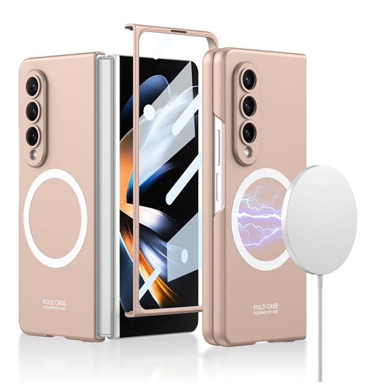 For Samsung Galaxy Z Fold4 GKK MagSafe Ultrathin Integrated Shockproof Protective Phone Case(Rose Gold) - Galaxy Z Fold4 5G Cases by GKK | Online Shopping South Africa | PMC TechLife | Buy Now Pay Later Mobicred