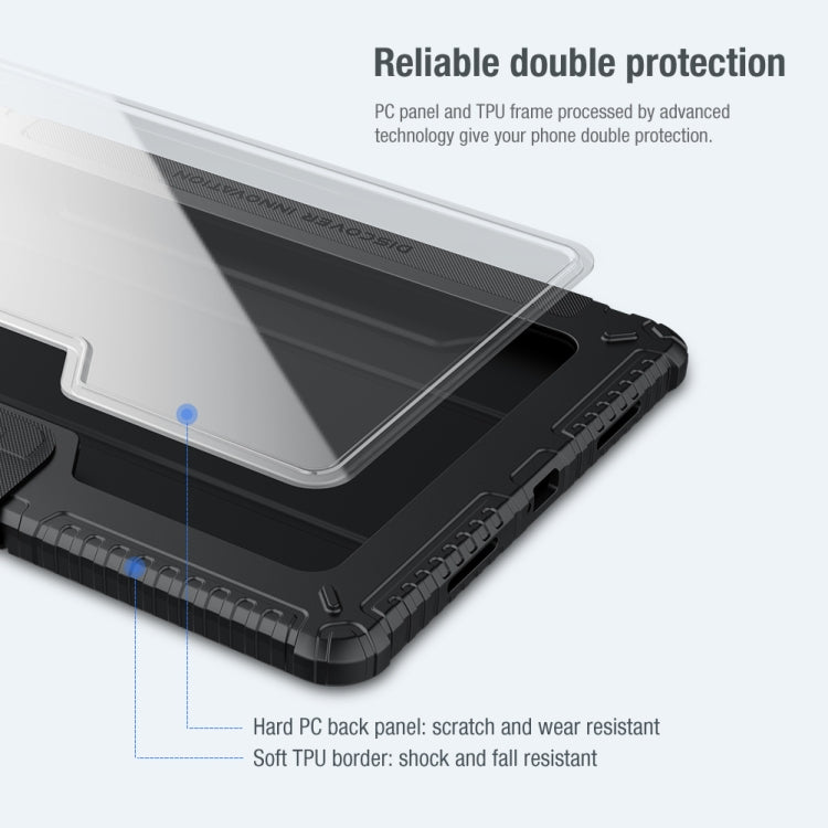 For Xiaomi Pad 5 Pro 12.4 inch NILLKIN Bumper Pro Leather Tablet Case with Pen Slot & Sleep / Wake-up Function(Blue) - Mi Pad 5 / 5 Pro Cases by NILLKIN | Online Shopping South Africa | PMC TechLife