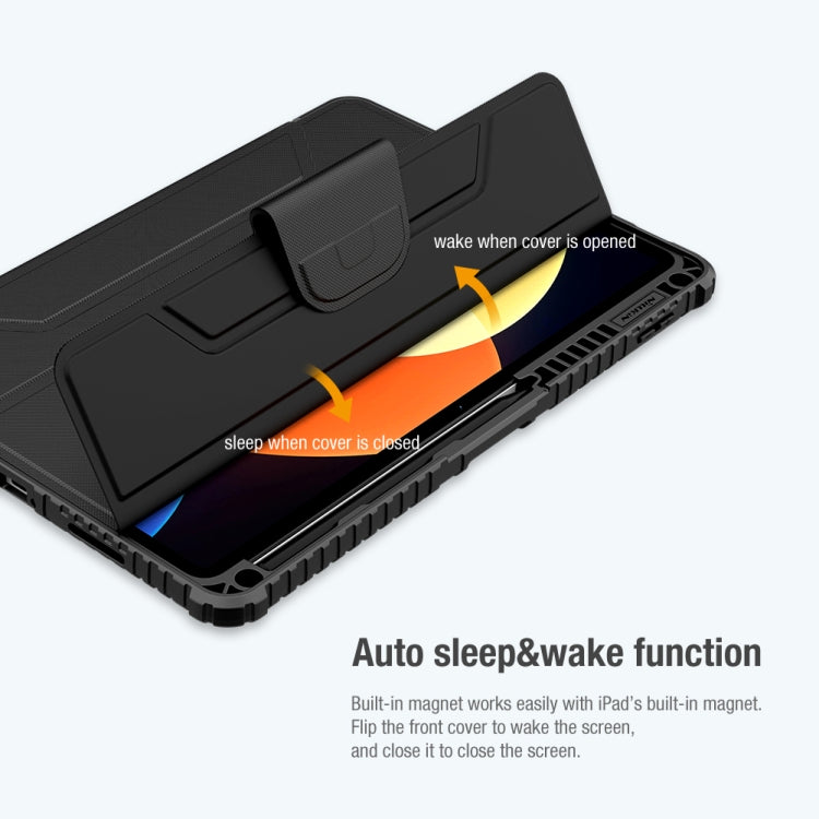 For Xiaomi Pad 5 Pro 12.4 inch NILLKIN Bumper Pro Leather Tablet Case with Pen Slot & Sleep / Wake-up Function(Blue) - Mi Pad 5 / 5 Pro Cases by NILLKIN | Online Shopping South Africa | PMC TechLife