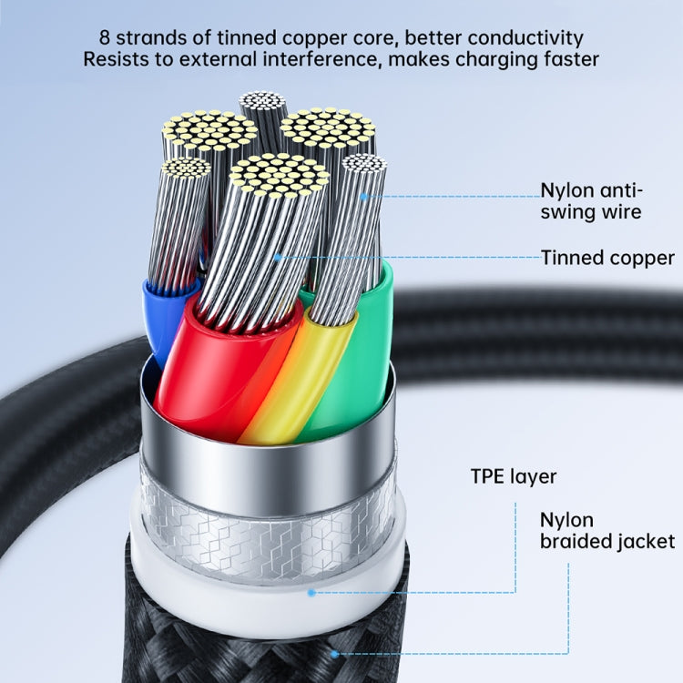 JOYROOM 20W Type-C to 8 Pin Surpass Series Fast Charging Data Cable, Length:1.2m(Black) - 2 in 1 Cable by JOYROOM | Online Shopping South Africa | PMC TechLife