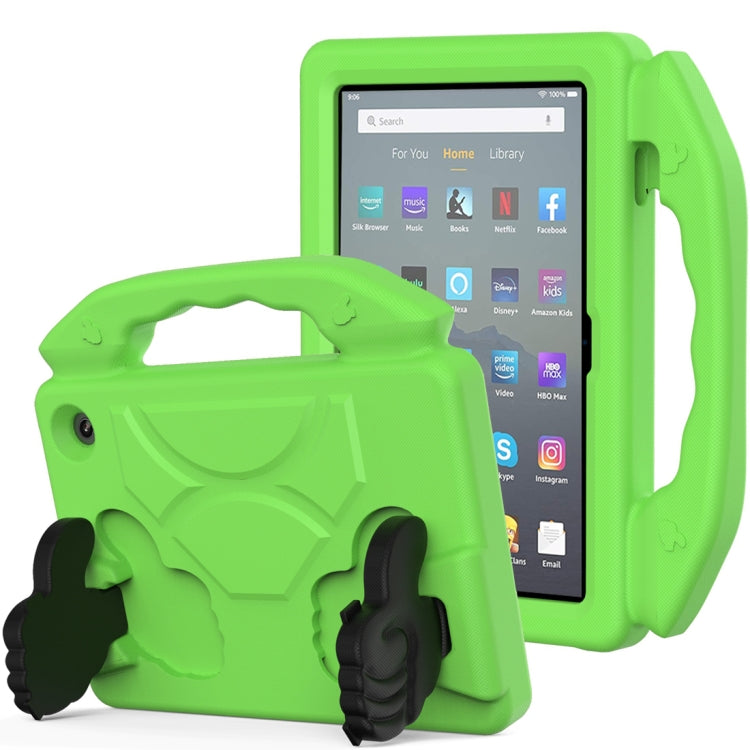 For Amazon Kindle Fire 7 2022 Children EVA Shockproof Tablet Case with Thumb Bracket(Green) - Amazon by PMC TechLife | Online Shopping South Africa | PMC TechLife | Buy Now Pay Later Mobicred