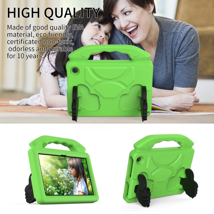 For Amazon Kindle Fire 7 2022 Children EVA Shockproof Tablet Case with Thumb Bracket(Green) - Amazon by PMC TechLife | Online Shopping South Africa | PMC TechLife | Buy Now Pay Later Mobicred