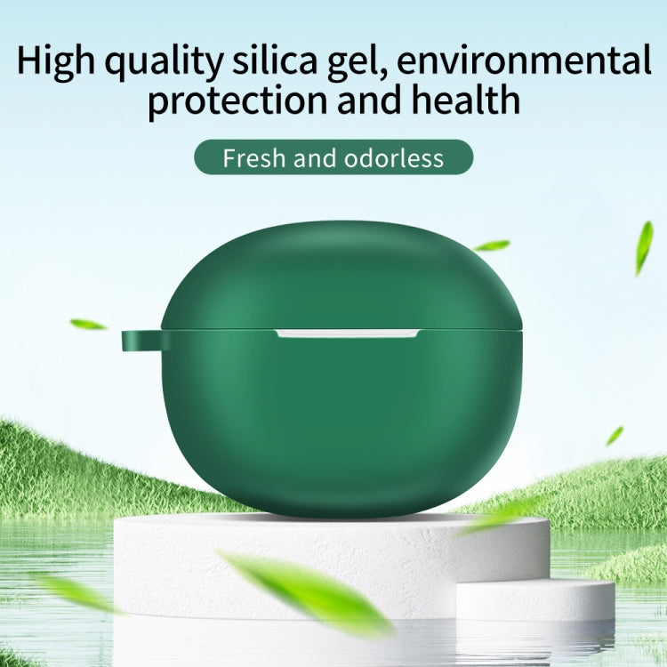 For Realme T100 Wireless Earphone Silicone Protective Case(Dark Green) - Other Earphone Case by PMC TechLife | Online Shopping South Africa | PMC TechLife