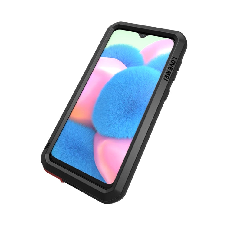 For Galaxy A30s LOVE MEI Metal Shockproof Waterproof Dustproof Protective Case(Black) - free shipping - PMC TechLife - Order now!