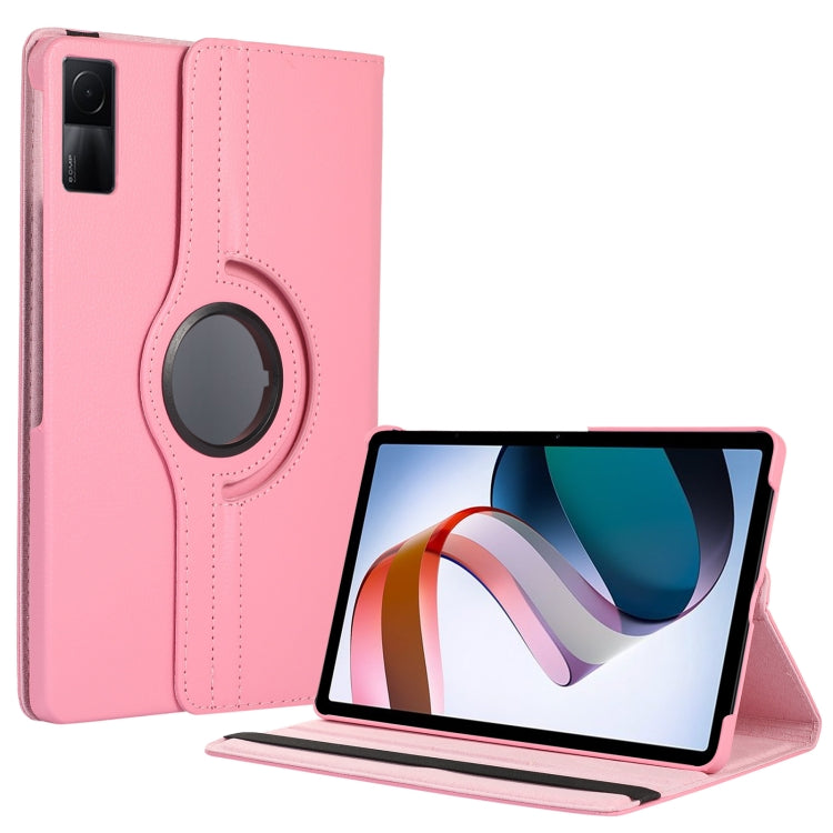For Xiaomi Redmi Pad 10.61 360 Degree Rotation Litchi Texture Leather Tablet Case(Pink) - free shipping - PMC TechLife - Order now!