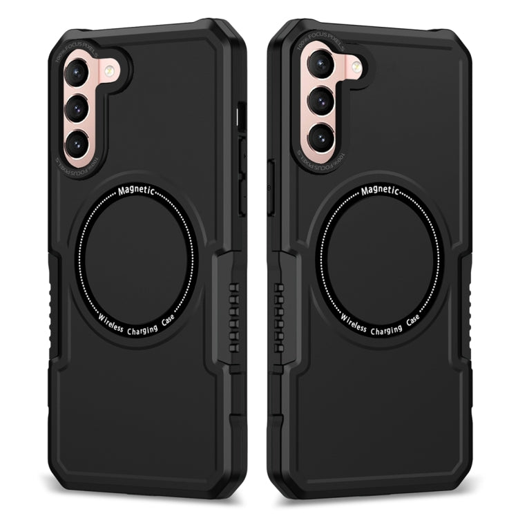 For Samsung Galaxy S22+ 5G MagSafe Shockproof Armor Phone Case(Black) - Galaxy S22+ 5G Cases by PMC TechLife | Online Shopping South Africa | PMC TechLife | Buy Now Pay Later Mobicred