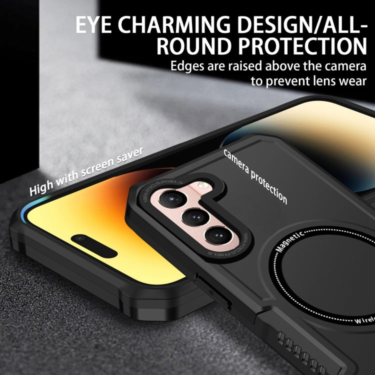 For Samsung Galaxy S22+ 5G MagSafe Shockproof Armor Phone Case(Black) - Galaxy S22+ 5G Cases by PMC TechLife | Online Shopping South Africa | PMC TechLife | Buy Now Pay Later Mobicred