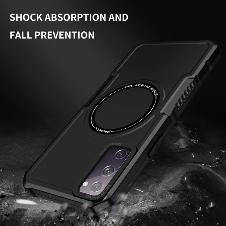 For Samsung Galaxy S20 FE MagSafe Shockproof Armor Phone Case(Black) - Galaxy S20 FE Cases by PMC TechLife | Online Shopping South Africa | PMC TechLife
