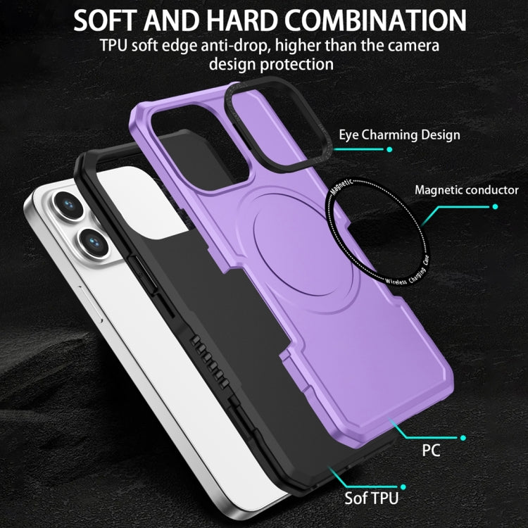 For Samsung Galaxy S20 FE MagSafe Shockproof Armor Phone Case(Purple) - Galaxy S20 FE Cases by PMC TechLife | Online Shopping South Africa | PMC TechLife